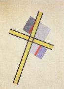 Laszlo Moholy-Nagy yellow cross q.7 oil painting artist